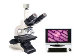 Kit Microscópio Trinocular + Sistema Digital Fotografico 2.0 Com Luz Led
